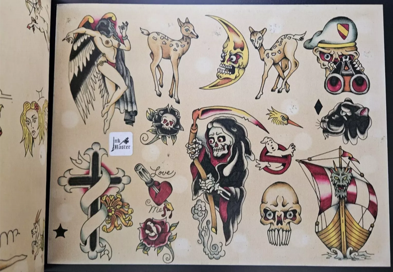 Original Tattoo Flash of John Wesley Harden Outlaw Inkmaster