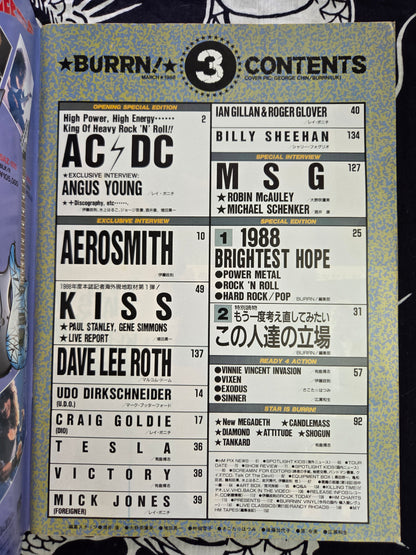 BURRN! Heavy Metal Music Magazine (1988)