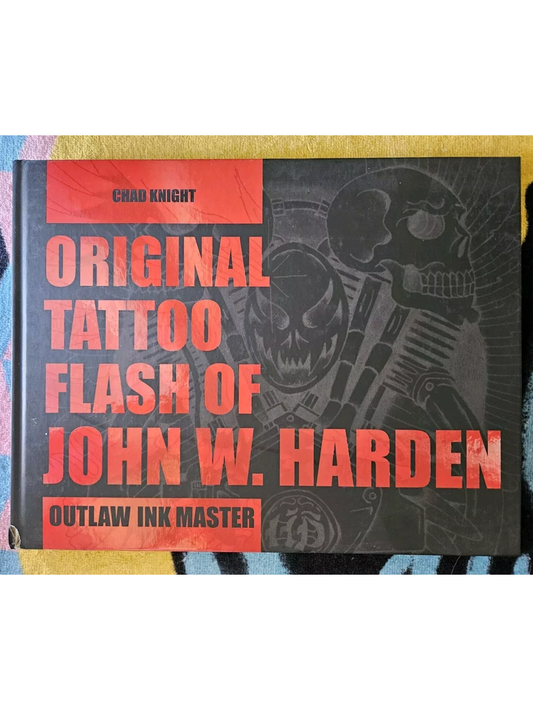 Original Tattoo Flash of John Wesley Harden Outlaw Inkmaster Book